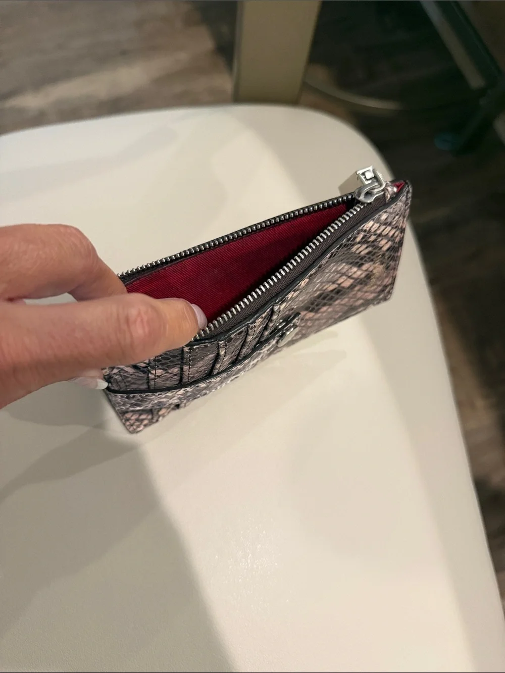 Hammitt Snake-Print Phone Wallet Case in Brown and Black